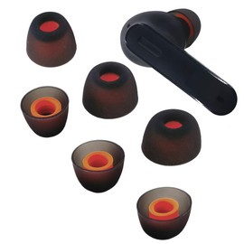 TENNMAK 6X Eartips Replacement for JBL Tune 230NC TWS/Tune Beam/Tune 125TWS /Tune 130NC TWS/Free X Earbuds Earpad * Black Ear Tips