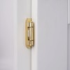 DecoBasics 50 Pack 1/2" Overlay Brushed Gold Cabinet Hinges for