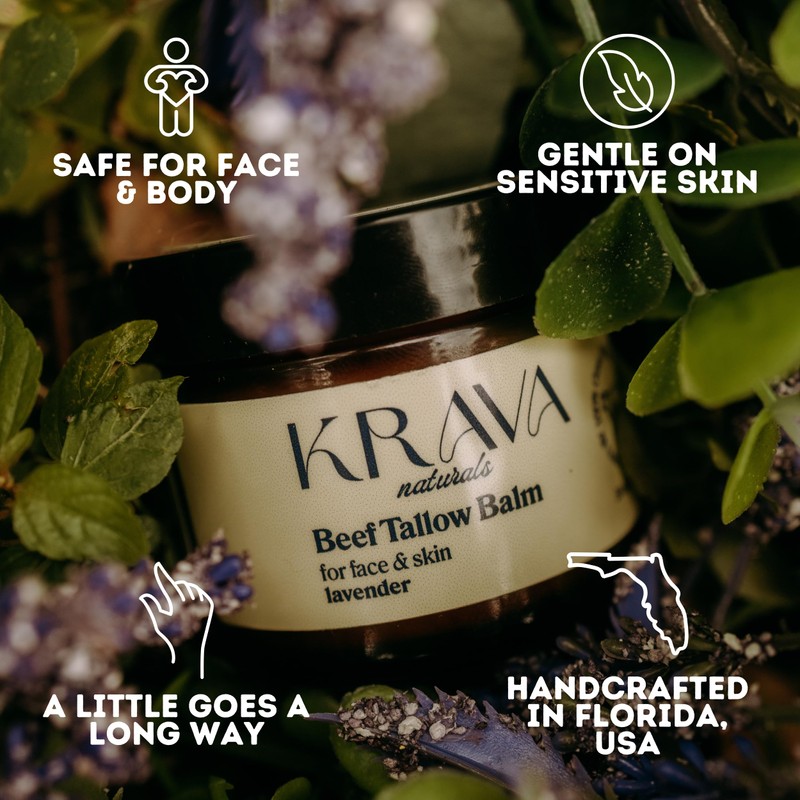Krava Naturals Beef Tallow for Skin, Beef Tallow for Face,