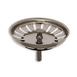 Schläfer 439721 Sink Strainer 3.5 Inch for Eccentric 83 mm, Rustproof Stainless Steel Sink Strainer, Sink Strainer with Plug Function, Also for Blanco Sink Replacement Part, Drain Strainer Kitchen