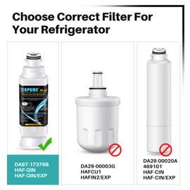 ICEPURE PLUS NSF53 DA97-17376B Replacement for HAF-QIN/EXP, HAF-QIN, DA97-08006C, RF23M8070SG, RF23M8070SR, RF23M8090SG, RF23M8090SR, AQF-DA97-17376B Refrigerator Water Filter, 2PACK