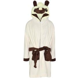 A2Z 4 Kids Unisex Super Soft 3D Animal Detail Bathrobe Dressing Gown - Bathrobe Pug 11-12