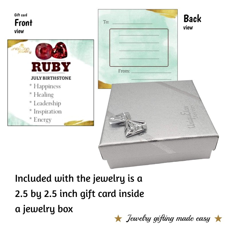 Natural tear drop red ruby pendant necklace with sterling silver