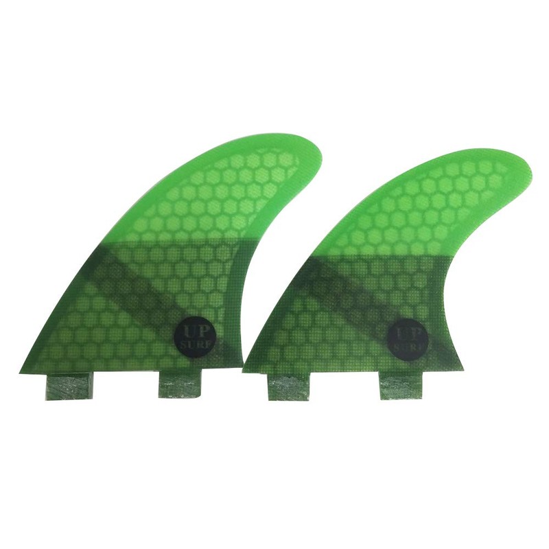UPSURF Surfboard Fins Double Tabs K2.1 Size, Set of 4,