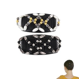 2pcs Bandette Comb,Hair Accessories for Women,Hair Styling Accessories,Hair Plaiting Tool,Hair Comb Clip,Hair Styling Tool for Girls, Magic Hair Comb Double Row Insert Comb Tray