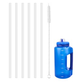 KLOWOAH Replacement Straw Compatible with Zulu 128oz Goals Large Water Bottle,with 1 Brush (Pack of 6)