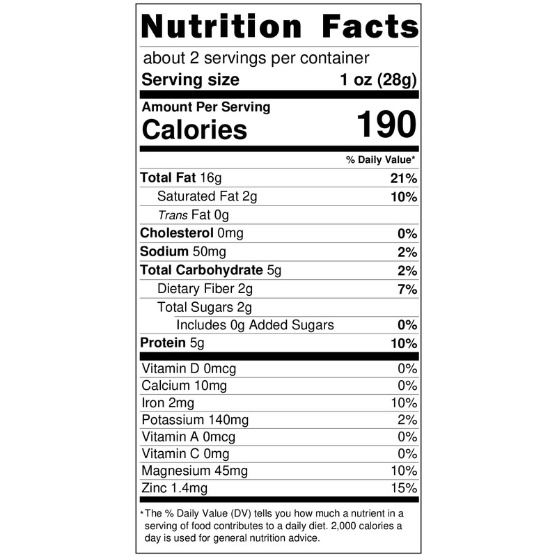 Natural Air Roasted Jumbo Pepper Cashews 180 Grade (1.7 OZ)