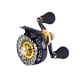 RESUNTEK Lizard Chino Fishing Raft Reel Drop Black Snapper Right Handle Ice Fishing 6+1BB Maximum Drag Force 5kg Gear Ratio 2.6:1 with Clutch Raft Fishing Cassette Fishing Reel