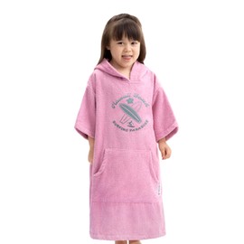HOMELEVEL Bath poncho for children and teenagers, poncho towel for beach, swimming pool, surf poncho with hood, bathrobe for boys and girls
