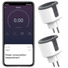 Pack of 2 WLAN Smart Sockets, Smart Home WiFi Socket