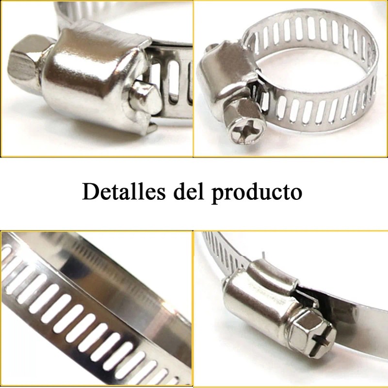 91pcs Abrazaderas Manguera Automotriz Fontanería Inoxidable