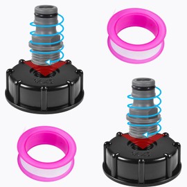 IBC Tank Connector, IBC Hose Connection Adapter, s60 x 6 Coarse Thread to 1/2 Inch Dummy Valve Adapter Container Accessories IBC Connector 2 Tanks, Garden Hose Accessories, Garden Hose Connection