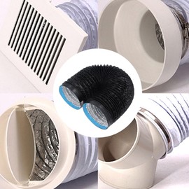 7in Trockner -Entlüftungsableitungskanalschlauch, Verdickte PVC -Aluminiumfolie 6,56 Fuß Flexible Isolierte Luftleitung für Küchen Gewächshäuser mit Effizientem Luftstrom und