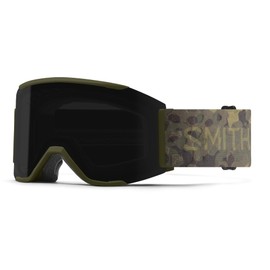 SMITH Squad MAG Goggles with ChromaPop Lens – Performance Snowsports Goggles with Easy Lens Change Technology for Skiing & Snowboarding – for Men & Women – Vintage Camo + Sun Black Lens