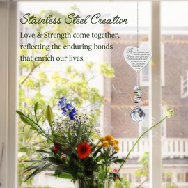 Memorial Gifts Crystal Garden Suncatcher, Sympathy Gifts for Loss of Loved One, In Memory of Loved One Gifts, Bereavement Gifts for Loss of Mom Dad Dog, Cardinal Gifts Rainbow Maker Hanging Decoration
