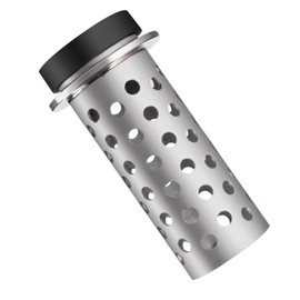 DZQ Perforated Casting Flask Vacuum Casting Stainless Steel Wall Flanged with Rubber Sprue Base(3" x 8")