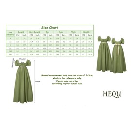 HEQU Regency Dresses for Women, Vintage Regency Dress with Satin Sash Ruffle Empire Waist Dress Gown (L, Oliver)