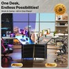 Huuger 55 Inch L Shaped Desk with Drawers, Reversible Computer