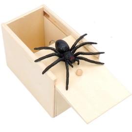 AQUALOACH Surprise Box Spider Surprise Box Wooden Prank Toy