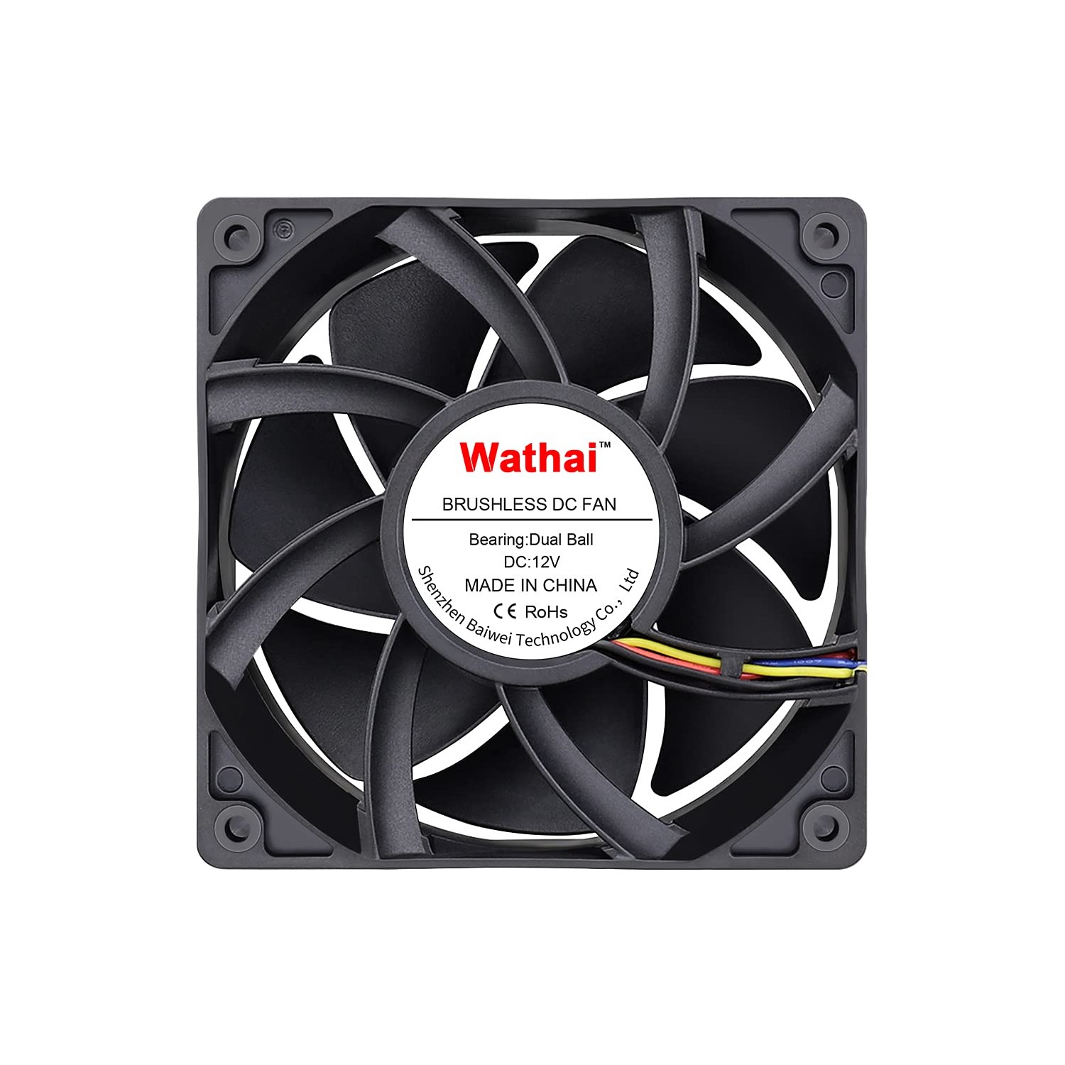 Wathai 12038 120mm x 38mm PWM Computer PC Case Fan 12V 4pin 5300rpm 230 ...