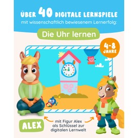 Edurino Edurino Figur Alex Die Uhr Lernen ab 4 Jahren inkl. App | Innovatives und digitales Lernspiel | Erstes Verständnis von Zeit | Tagesabläufe & Routinen | Uhrzeiten lesen (volle und halbe Stunde)