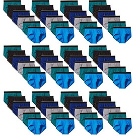 BILLIONHATS 72 Pack Men Cotton Briefs in Bulk for Homeless Shelter Donating, Wholesale Underwear for Mens (72 Pack Assorted Briefs)