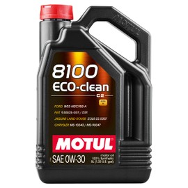 Motul 102889 8100 ECO-Clean 0W-30 Motor Oil 100% Synthetic Fuel Economy Mid SAPS Engine Oil, ACEA C2, API SN, 5L - 1 Pack
