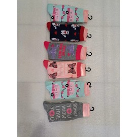 Ladies Novelty Socks VALUE PACK 6 Pair Multi-Color Ladies Shoe Size 4 - 10 New