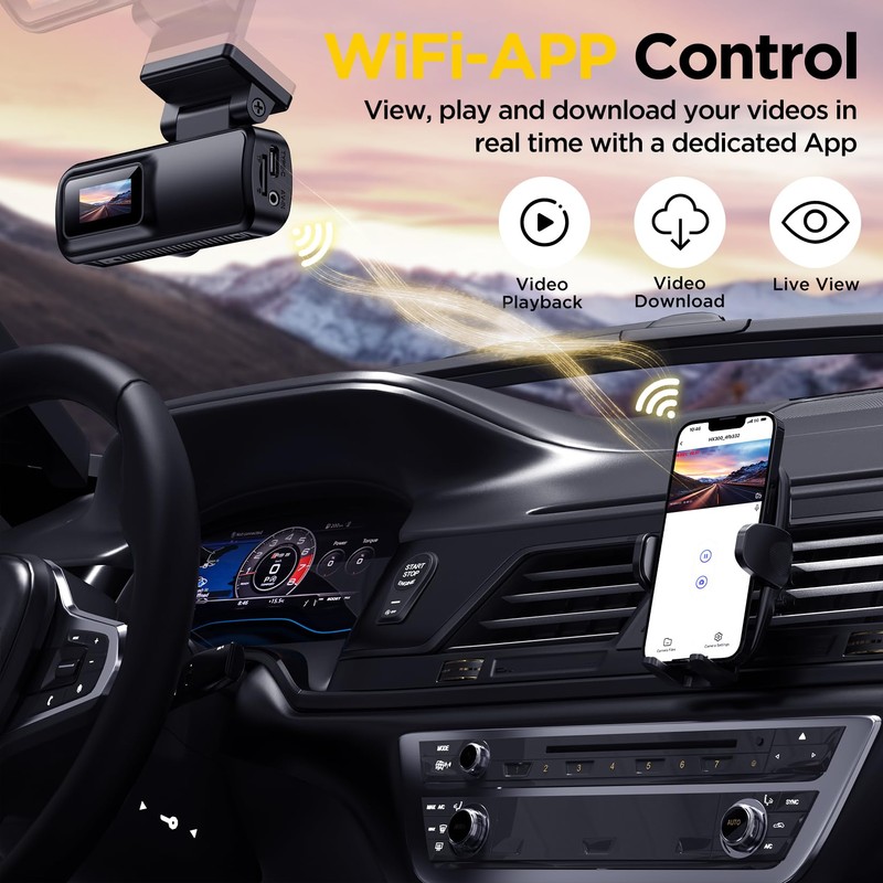 FENDALE Dash Cam Front and Rear, 2K/720P HD Dash Camera