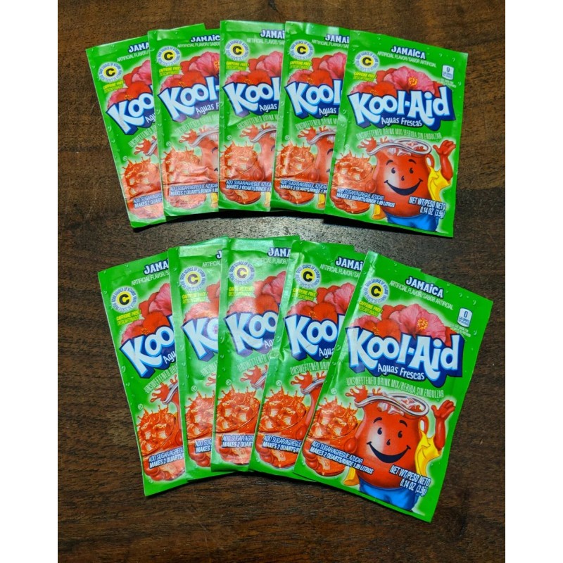 Kool-Aid Drink Mix Jamaica 10 Count packet Rare BB:JAN/27/21