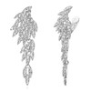 BriLove Wedding Bridal Clip-on Earrings, Art Deco Angel Wings Rhinestone