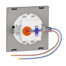 ledscom.de LED stair light, FEX stair light for indoor and outdoor use, square, black, 85 x 85 mm, cool white, pack of 5