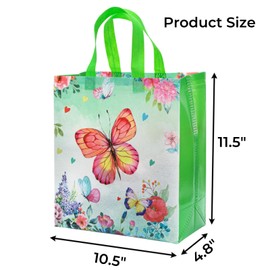 Tlence 40 Pack Non Woven Bags with Handle, Medium Reusable Holiday Gift Bag Bulk, Shopping Tote Baggies for Groceries, Party Favor Goodie Bags for Birthday Wedding Graduation 4 Colors, 11.5x10.5x4.8