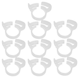 M METERXITY 10-Pack Double Gripping Nylon Hose Clamps, 1/2" 12.3-13.3mm Double Snap Grip Adjustable Ratcheting Clamps for Connecting/Fastening/Sealing Hose/Pipes/Tubing Clamp [White]