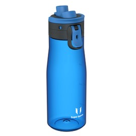 Super Sparrow Drinking Bottle 1 Litre - Tritan Water Bottle - BPA-Free - Ideal Sports Bottle - One-Click Quick Flow TouchGulp Drinking Bottles - Lightweight, Sustainable