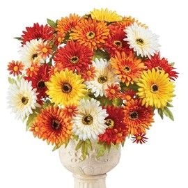 Collections Etc Artificial Fall Gerber Daisy Bushes - Set of 3