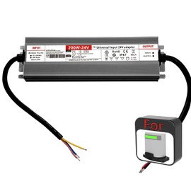 Blütezeit 200W Adaptor for DC24V Gate Openers, AC100-277V to DC24V Low Voltage Universal Transformer, Waterproof IP67 LED Driver Power Supply for Outdoor Indoor