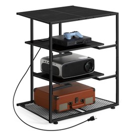 OYEAL Computer Tower Stand & 4-Tier AV Media Stand with Power Strips