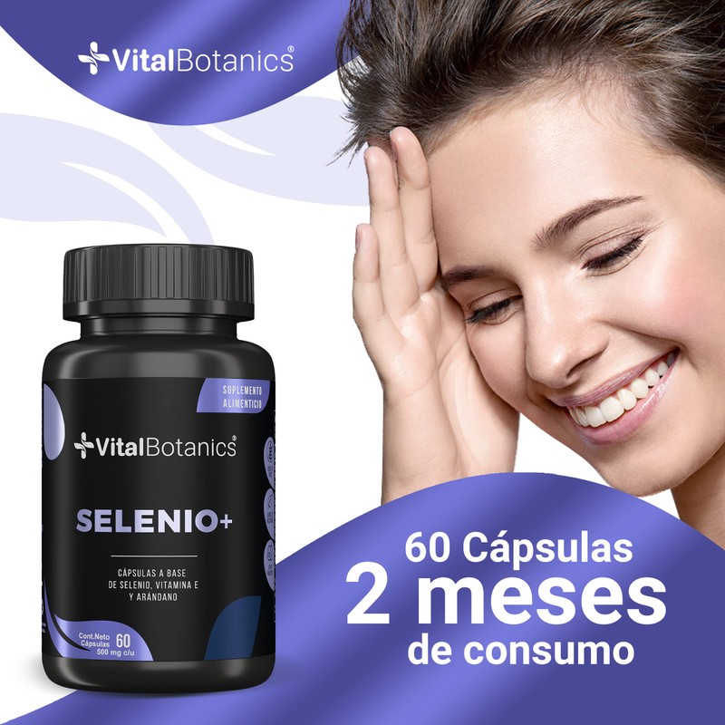 Selenio + Vitamina E y Arandanos. Con 60 capsulas de