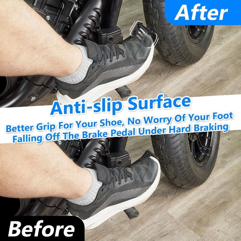 BAKAFOH Aluminum Larger Brake Pedal Cover Extender For Indian Scouts