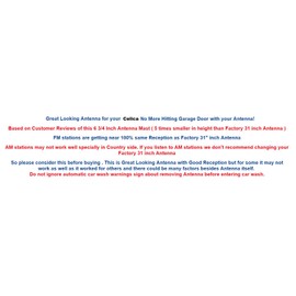 Trunknets Inc 6 3/4" Antenna MAST - FITS : Toyota CELICA 2000 01 02 03 04 2005