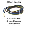 Mixed Coloured Electrical Sleeving (3.0mm, 5 Meter)