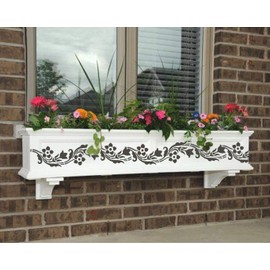 CrafTreat Reusable Flower Stencils 3x12 Inch 4 Pcs for Painting on Wood, Canvas, Paper, Floor and Wall - DIY Craft Stencils