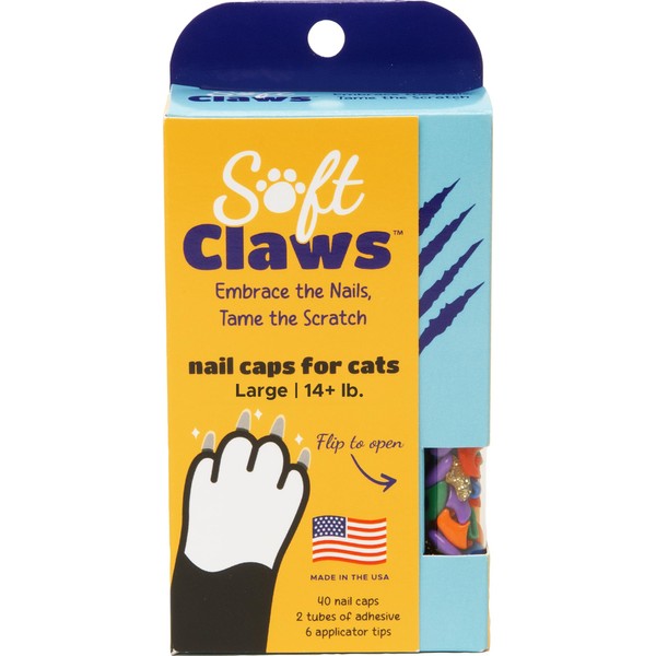 Soft Claws Nail Caps for Cats w/Cleat Lock, 4-6 Weeks