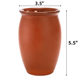 Covzoe 6 Pack Pottery Clay Cups, 20 Oz Cantaritos De Barro Mexicanos, Cocktail Drinking Glasses Bottles for Tequila, Margaritas, Mojitos, Taco Tuesday Cocktail Cups