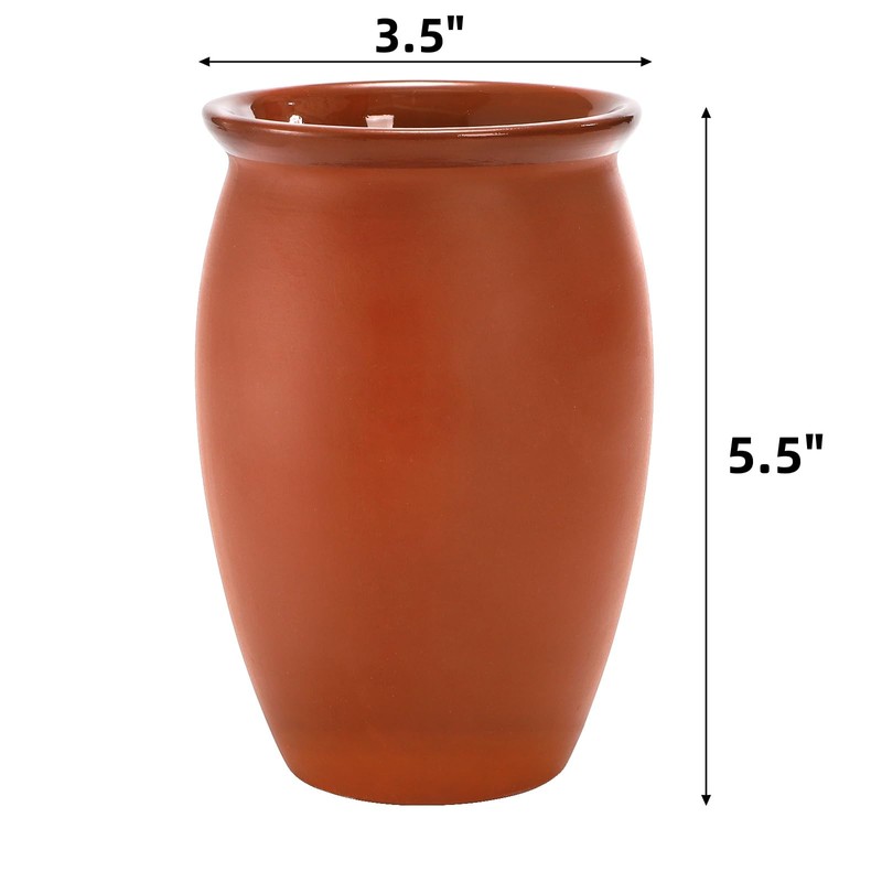 Covzoe 6 Pack Pottery Clay Cups, 20 Oz Cantaritos De