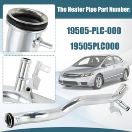 19505-PLC-000 Engine Coolant Connector Pipe Compatible with Honda Civic 2001 2002 2003 2004 2005 1.7L Engine Heater Core Replaces 19505PLC000