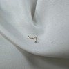 9ct Gold Nose Stud with 2 mm Round Clear Cubic
