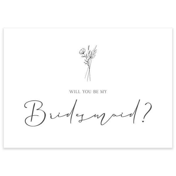 Will You Be My Bridesmaid Cards 4 Pack Of Cards