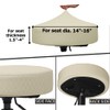 BUYUE 4 pcs Bar Stool Covers Dia.14”-16“, Luxury Crease-Resistant Jacquard